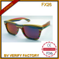 Custom Case Colorful Wood Frame Polarized Sunglasses